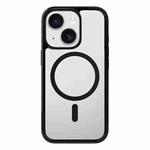 For iPhone 15 Plus Kalebol Clear MagSafe PC Hybrid TPU Shockproof Phone Case(Black)