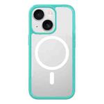 For iPhone 15 Plus Kalebol Clear MagSafe PC Hybrid TPU Shockproof Phone Case(Green)