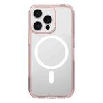 For iPhone 13 Pro Kalebol Clear MagSafe PC Hybrid TPU Shockproof Phone Case(Pink)