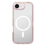 For iPhone 16e Kalebol Clear MagSafe PC Hybrid TPU Shockproof Phone Case(Pink)