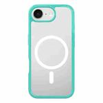 For iPhone 16e Kalebol Clear MagSafe PC Hybrid TPU Shockproof Phone Case(Green)