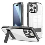 For iPhone 17 Pro Max Kalebol Holder Clear Acrylic Hybrid TPU Phone Case(Black)