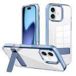 For iPhone 17 Kalebol Holder Clear Acrylic Hybrid TPU Phone Case(Blue)