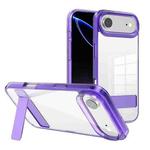 For iPhone 17 Air Kalebol Holder Clear Acrylic Hybrid TPU Phone Case(Purple)