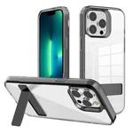 For iPhone 13 Pro Kalebol Holder Clear Acrylic Hybrid TPU Phone Case(Black)