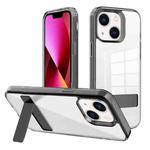 For iPhone 13 Kalebol Holder Clear Acrylic Hybrid TPU Phone Case(Black)