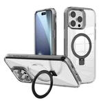 For iPhone 17 Pro Max Kalebol MagSafe Holder Simple Clear TPU Phone Case(Black)