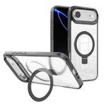 For iPhone 17 Air Kalebol MagSafe Holder Simple Clear TPU Phone Case(Black)