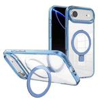For iPhone 17 Air Kalebol MagSafe Holder Simple Clear TPU Phone Case(Blue)