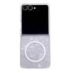 For Samsung Galaxy Z Flip7 5G Pearlescent Shell Texture MagSafe Phone Case(White)