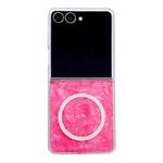 For Samsung Galaxy Z Flip7 5G Pearlescent Shell Texture MagSafe Phone Case(Red)