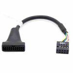 2pcs Computer Motherboard USB3.0 Adapter Cable(20 Pin Male to 9 Pin Female)