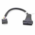 2pcs Computer Motherboard USB3.0 Adapter Cable(9 Pin Male to 20 Pin Female)