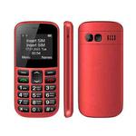 MXMID B210 Keypad Phone, 1.77 inch SC6531E, LED Flashlight, Big Keyboard Big Fonts, SOS, Network: 2G, Dual SIM, Plug:EU Plug(Red)
