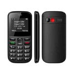 MXMID B210 Keypad Phone, 1.77 inch SC6531E, LED Flashlight, Big Keyboard Big Fonts, SOS, Network: 2G, Dual SIM, Plug:UK Plug(Black)