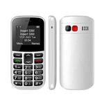 MXMID B210 Keypad Phone, 1.77 inch SC6531E, LED Flashlight, Big Keyboard Big Fonts, SOS, Network: 2G, Dual SIM, Plug:UK Plug(White)