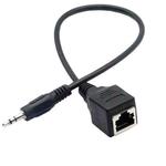 3.5mm Male to RJ45 Female Network Port Touch Screen Adapter Cable for Thunderstone(Black)