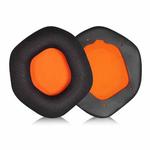 1 Pair Snap-on Replacement Earpads For ASUS ROG Strix7.1, Material:Football Net Fabric(Black Orange)
