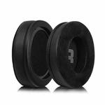 1 Pair Protein Leather Flannel Earphone Replacement Earpads Pads For Philips SHP9500(Black)