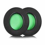 2pcs Insert Replacement Earpads For Razer Kraken Tournament / Edition / Kraken Kitty, Material:Protein Leather and Ice Silk Fabric(Black Green)