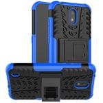 For Nokia 1.3 Tire Texture Shockproof TPU + PC Protective Case with Holder(Blue)