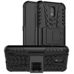 For Nokia 1.3 Tire Texture Shockproof TPU + PC Protective Case with Holder(Black)