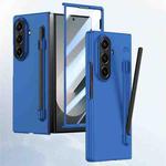 For Samsung Galaxy Z Fold7 5G Integrated Skin Feel PC Phone Case with Pen / Pen Box(Blue)