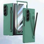 For Samsung Galaxy Z Fold7 5G Integrated Skin Feel PC Phone Case with Pen / Pen Box(Green)