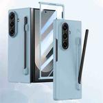 For Samsung Galaxy Z Fold7 5G Integrated Skin Feel PC Phone Case with Pen / Pen Box(Light Blue)