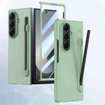 For Samsung Galaxy Z Fold7 5G Integrated Skin Feel PC Phone Case with Pen / Pen Box(Light Green)