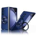 For Samsung Galaxy Z Fold5 Kalebol MagSafe Rotation Holder PC Phone Case(Royal Blue)