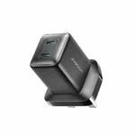 JOYROOM TCG17 45W GaN Dual USB-C / Type-C Port Mini Charger, Plug:UK Plug(Black)