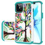For iPhone 12 Pro Max Coloured Drawing Pattern PU Skinny + TPU Protective Case(Colorful Tree)