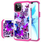 For iPhone 12 Pro Max Coloured Drawing Pattern PU Skinny + TPU Protective Case(Butterfly)