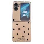 For OPPO Find N2 Flip Glitter Powder Dots Pattern Phone Case(Gold)