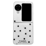 For OPPO Find N3 Flip Glitter Powder Dots Pattern Phone Case(White)