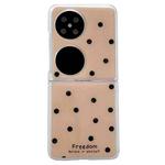 For Huawei P50 Pocket Glitter Powder Dots Pattern Phone Case(Gold)