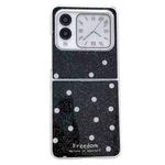 For Huawei Nova Flip Glitter Powder Dots Pattern Phone Case(Black)