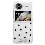 For vivo X Flip Glitter Powder Dots Pattern Phone Case(White)