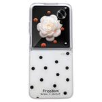 For Honor Magic V Flip Glitter Powder Dots Pattern Phone Case(White)