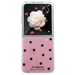 For Honor Magic V Flip Glitter Powder Dots Pattern Phone Case(Rose Red)