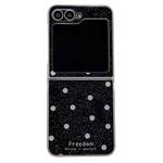 For Samsung Galaxy Z Flip6 Glitter Powder Dots Pattern Phone Case(Black)