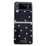 For Samsung Galaxy Z Flip4 Glitter Powder Dots Pattern Phone Case(Black)