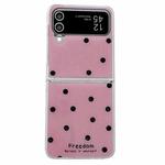 For Samsung Galaxy Z Flip4 Glitter Powder Dots Pattern Phone Case(Rose Red)