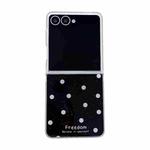 For Samsung Galaxy Z Flip7 5G Glitter Powder Dots Pattern Phone Case(Black)