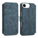 For iPhone 16e Denior B07 MagSafe Detachable Leather Phone Case(Blue)