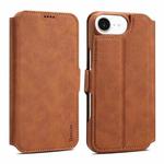 For iPhone 16e Denior B07 MagSafe Detachable Leather Phone Case(Brown)