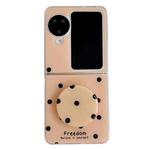 For OPPO Find N3 Flip Glitter Powder Dots Pattern Phone Case with Holder(Gold)