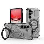For Samsung Galaxy S25 5G J-20 Solid Color MagSafe Magnetic TPU+PC Phone Case(Grey)