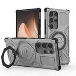 For Samsung Galaxy S24 Ultra 5G J-20 Solid Color MagSafe Magnetic TPU+PC Phone Case(Grey)